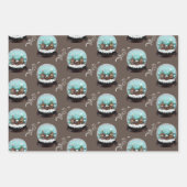 Glass Snowball Winter Village Brown Weihnachten Geschenkpapier Set (Vorderseite 3)