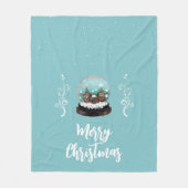 Glass Snowball Winter Village Folies Weihnachten Fleecedecke (Vorderseite)