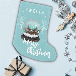 Glass Snowball Winter Village Folies Weihnachten Kleiner Weihnachtsstrumpf