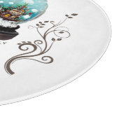 Glass Snowball Winter Village Folies Weihnachten Schneidebrett (Ecke)