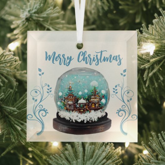 Glass Snowball Winter Village Schneeflocken Ornament Aus Glas (Insitu)