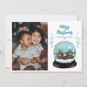 Glass Snowball Winterdorf Foto Weihnachten (Vorderseite)