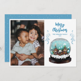 Glass Snowball Winterdorf Foto Weihnachten