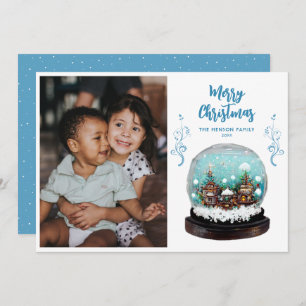 Glass Snowball Winterdorf Foto Weihnachten