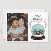 Glass Snowball Winterdorf Foto Weihnachten (Vorderseite)