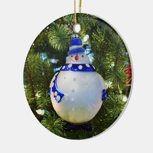 Glass Snowman Ornament (Links)