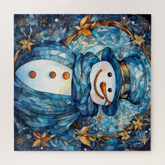 Glass Snowman Puzzle (Horizontal)