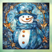 Glass Snowman Window Fensteraufkleber (Blatt 3)