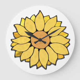 Glass Sonnenblume Uhr