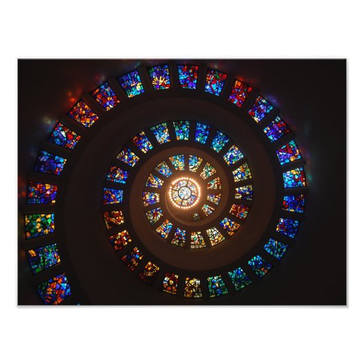 Glass Spiral Window Fotodruck (Vorne)