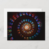 Glass Spiral Window Postkarte (Vorne/Hinten)
