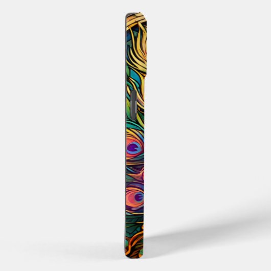 Glass Style Peacock Tough iPhone Case (Rückseite / Rechts)