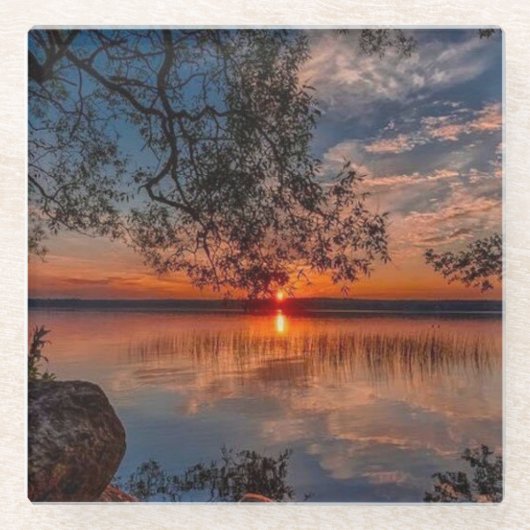 Glass Sunset Untersetzer (Vorderseite)
