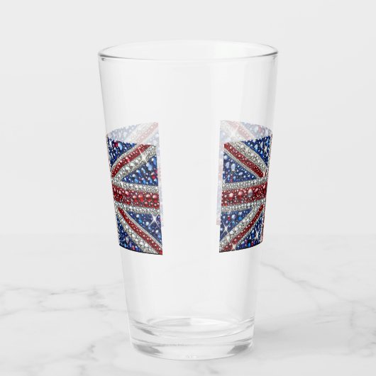 Glass-Tasse mit Britischen Farben Glas (Rechts)