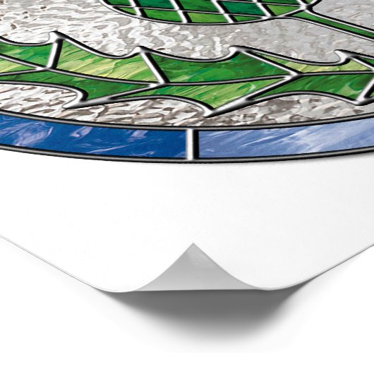 Glass Thistle Poster (Ecke)