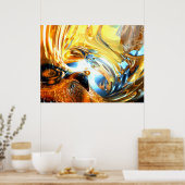 Glass Tidal Wave Abstrakt Poster (Küche)