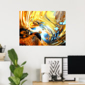 Glass Tidal Wave Abstrakt Poster (Heimbüro)