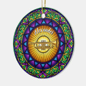 Glass Trumpet Individuelle Name Weihnachten Keramik Ornament (Links)