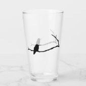 Glass Tumbler - Hummingbird sitzend auf Baumzweig (Rückseite)