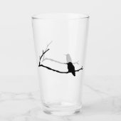 Glass Tumbler - Hummingbird sitzend auf Baumzweig (Vorderseite)