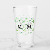 Glass Tumbler - Jumbled Letters in Green (Rückseite)