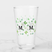 Glass Tumbler - Jumbled Letters in Green (Vorderseite)
