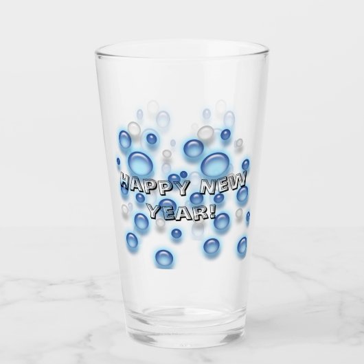 Glass Tumbler - New Year Bubbles (Vorderseite)