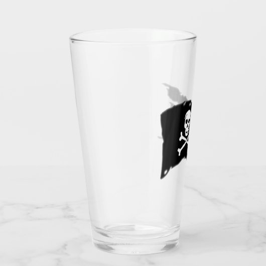 Glass Tumbler Pirates Flag 16 onz (Rechts)