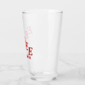 Glass Tumbler - Schattige Initialen mit rotem Name (Links)