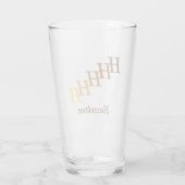 Glass Tumbler - Stepped Initial and Name in Brown (Rückseite)