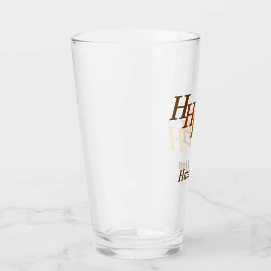 Glass Tumbler - Stepped Initial and Name in Brown (Rechts)