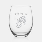 Glass Tumbler with Grabovoi Code | Money Magnet | Weinglas Ohne Stiel (Vorderseite)