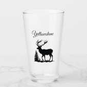 Glass Tumbler-Yellowstone Elch Glas (Vorderseite)