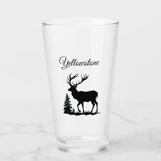 Glass Tumbler-Yellowstone Elch Glas (Vorderseite)