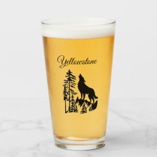 Glass Tumbler-Yellowstone Wolf Glas