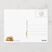 Glass und Altes Buch Postkarte (Rückseite)