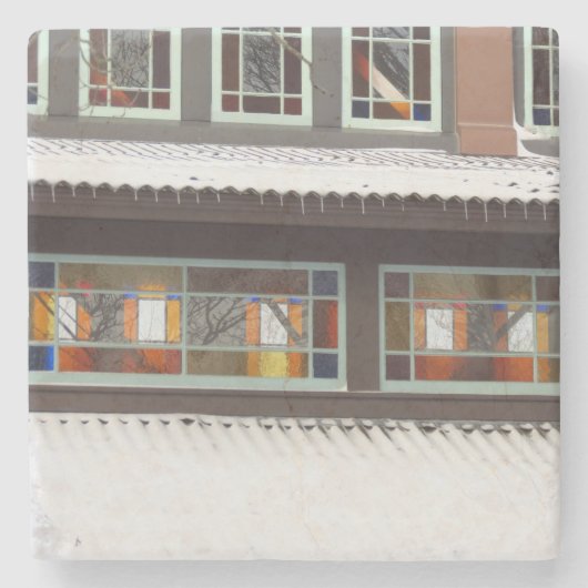 Glass und Eiskeln - Martha's Vineyard Steinuntersetzer (Vorderseite)