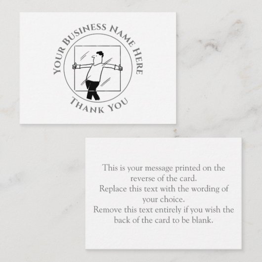 Glass und glänzend Vielen Dank Note Card Mitteilungskarte (Vorne/Hinten)