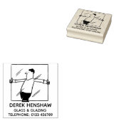 Glass und Glazing Worker. Glasherstellung Gummistempel (Stempel)