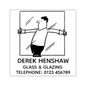 Glass und Glazing Worker. Glasherstellung Gummistempel (Prägung)