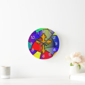 Glass und Weihnachten Runde Wanduhr (Zuhause)