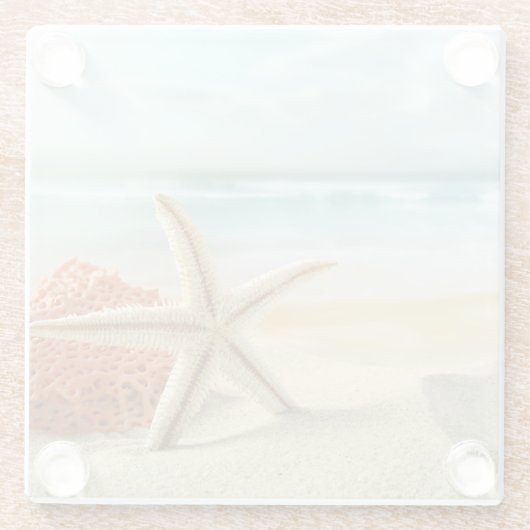 Glass Untersetzer Beach Starfish (Rückseite)