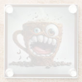 GLASS UNTERSETZER - Eine Tasse Kaffee zu viel! (Rückseite)