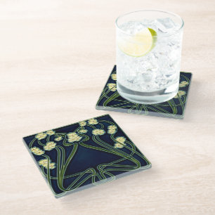 Glass Untersetzer - ForGetMeNots Art Nouveau