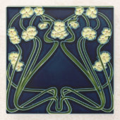 Glass Untersetzer - ForGetMeNots Art Nouveau (Vorderseite)