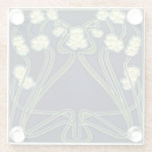 Glass Untersetzer - ForGetMeNots Art Nouveau (Rückseite)