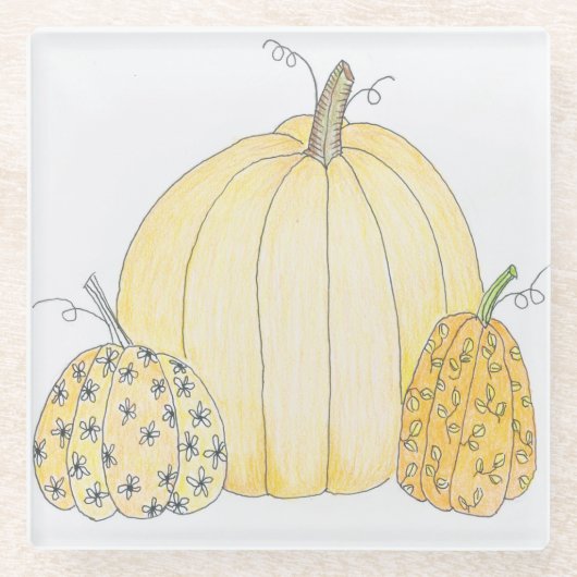 Glass Untersetzer Pumpkin Trio (Vorderseite)