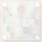 GLASS-UNTERSETZER - "Red Balloon" - Paul Klee Art  Glasuntersetzer (Rückseite)