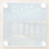 Glass UNTERSETZER - "Starry Night Rhone" - van Gog (Rückseite)