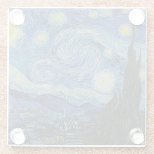 Glass UNTERSETZER "Starry Night" - Vincent van Gog (Rückseite)